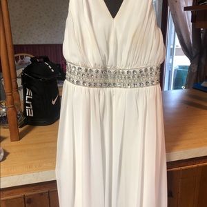 White semi-formal dress